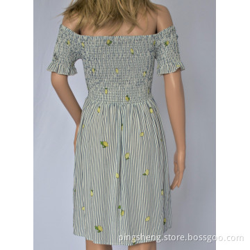 Women Single Collar Short Dress